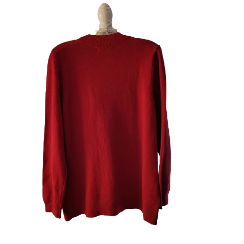 Karen Scott Cable Knit Sweater red XL - Picture 4 of 9